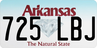AR license plate 725LBJ