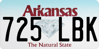 AR license plate 725LBK
