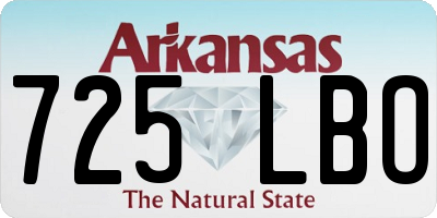 AR license plate 725LBO