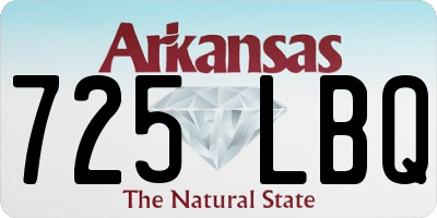 AR license plate 725LBQ