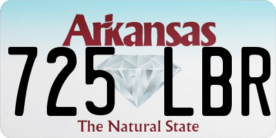 AR license plate 725LBR