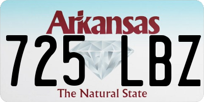 AR license plate 725LBZ