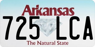 AR license plate 725LCA