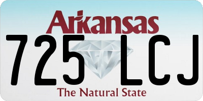 AR license plate 725LCJ