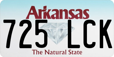 AR license plate 725LCK