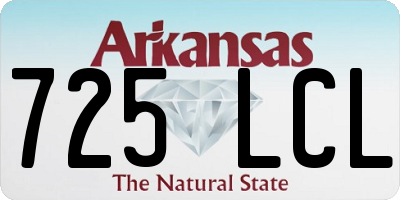AR license plate 725LCL