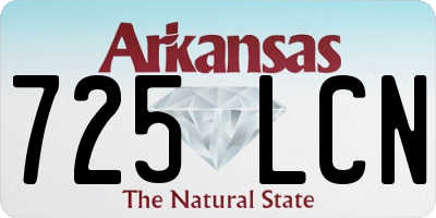 AR license plate 725LCN