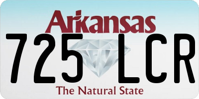 AR license plate 725LCR