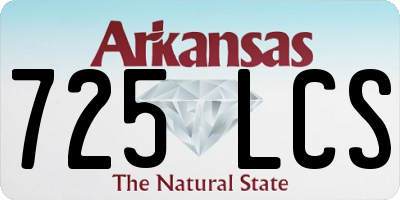 AR license plate 725LCS