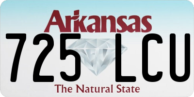 AR license plate 725LCU