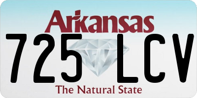 AR license plate 725LCV