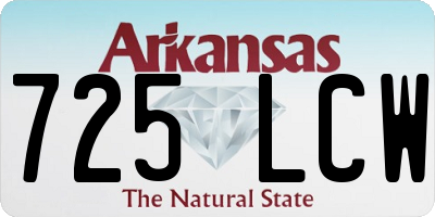 AR license plate 725LCW