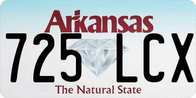 AR license plate 725LCX