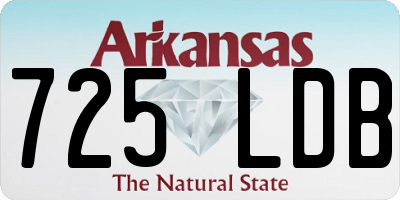 AR license plate 725LDB