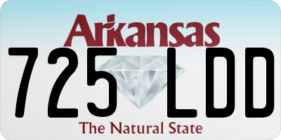 AR license plate 725LDD