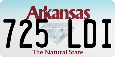 AR license plate 725LDI