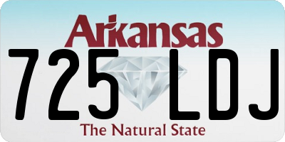 AR license plate 725LDJ