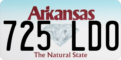 AR license plate 725LDO