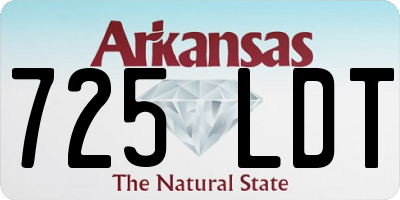 AR license plate 725LDT