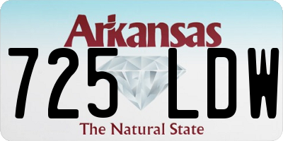 AR license plate 725LDW