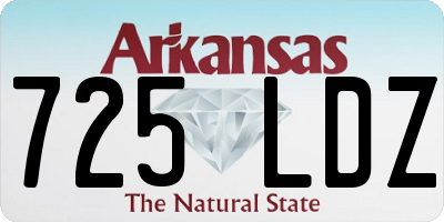 AR license plate 725LDZ