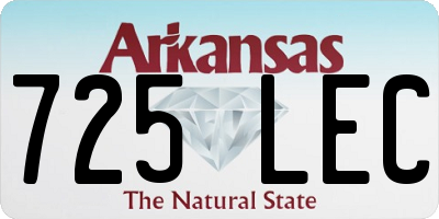AR license plate 725LEC