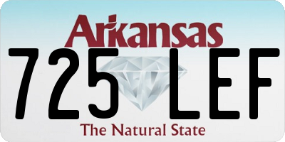 AR license plate 725LEF