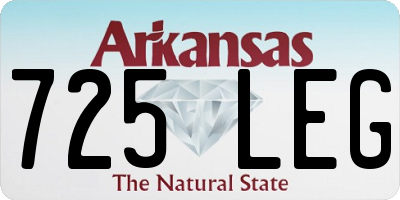 AR license plate 725LEG