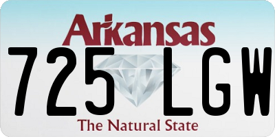 AR license plate 725LGW