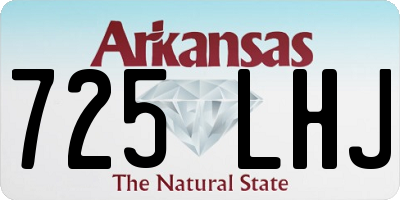 AR license plate 725LHJ