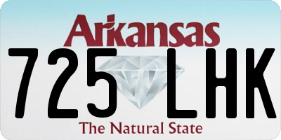 AR license plate 725LHK
