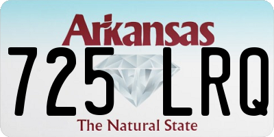 AR license plate 725LRQ
