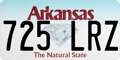 AR license plate 725LRZ