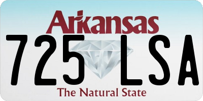 AR license plate 725LSA