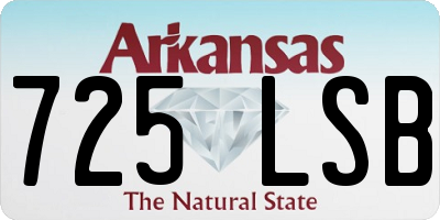 AR license plate 725LSB