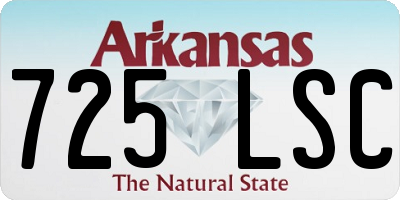 AR license plate 725LSC