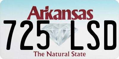 AR license plate 725LSD