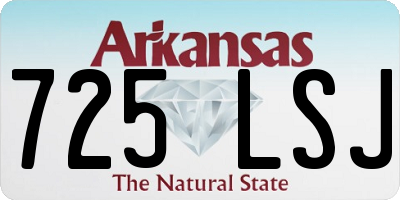 AR license plate 725LSJ