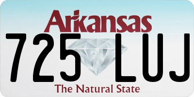 AR license plate 725LUJ