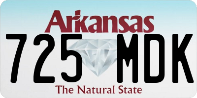 AR license plate 725MDK