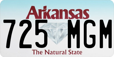 AR license plate 725MGM