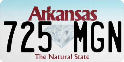 AR license plate 725MGN