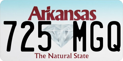 AR license plate 725MGQ
