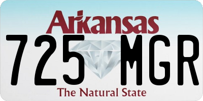 AR license plate 725MGR
