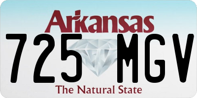 AR license plate 725MGV