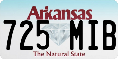 AR license plate 725MIB