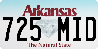 AR license plate 725MID
