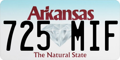 AR license plate 725MIF