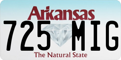 AR license plate 725MIG