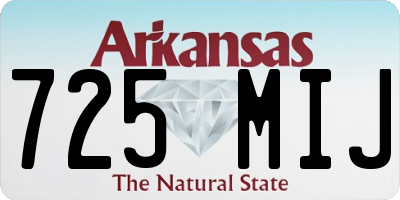 AR license plate 725MIJ